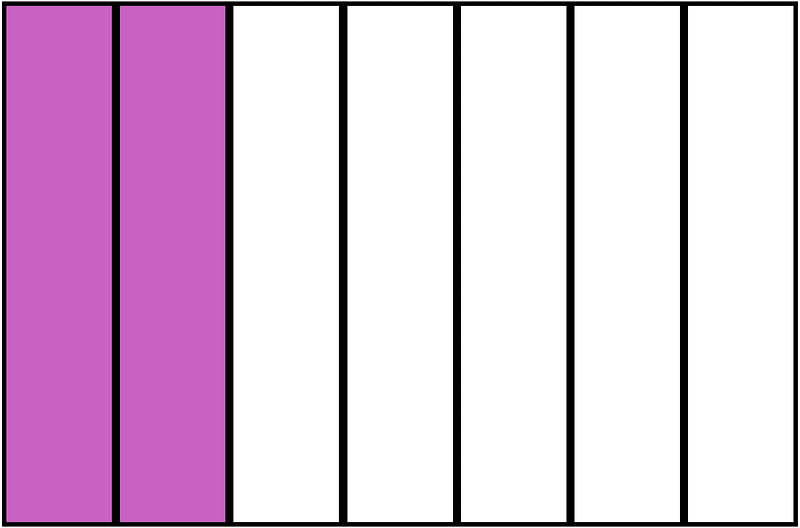 Magenta Rectangle Fraction 2:7