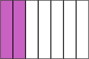 Magenta Rectangle Fraction 2:7
