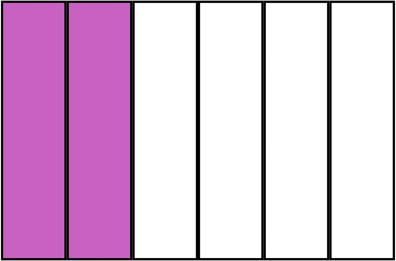 Magenta Rectangle Fraction 2:6