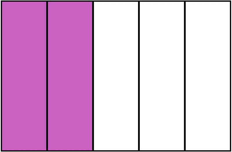Magenta Rectangle Fraction 2:5