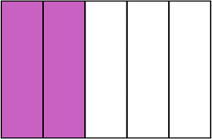 Magenta Rectangle Fraction 2:5