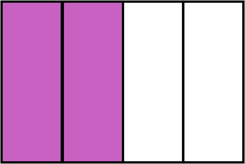 Magenta Rectangle Fraction 2:4