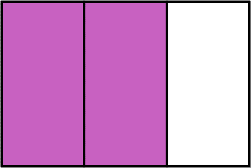Magenta Rectangle Fraction 2:3