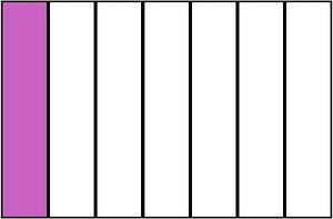 Magenta Rectangle Fraction 1:7