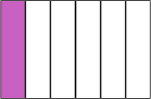 Magenta Rectangle Fraction 1:6