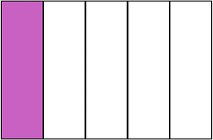 Magenta Rectangle Fraction 1:5