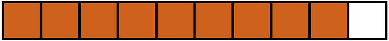 Orange-Brown Rectangle Fraction 9:10