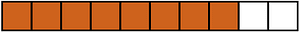 Orange-Brown Rectangle Fraction 8:10