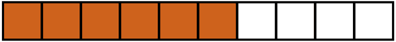 Orange-Brown Rectangle Fraction 6:10