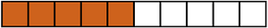Orange-Brown Rectangle Fraction 5:10