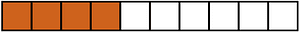 Orange-Brown Rectangle Fraction 4:10