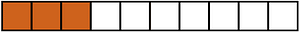 Orange-Brown Rectangle Fraction 3:10