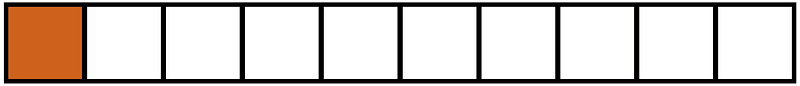 Orange-Brown Rectangle Fraction 1:10