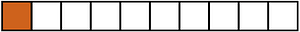 Orange-Brown Rectangle Fraction 1:10