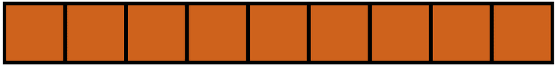 Orange-Brown Rectangle Fraction 9:9