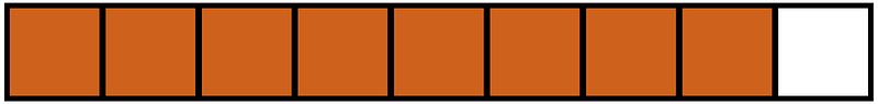 Orange-Brown Rectangle Fraction 8:9