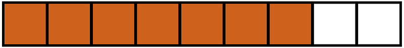 Orange-Brown Rectangle Fraction 7:9