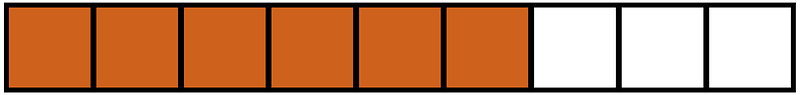 Orange-Brown Rectangle Fraction 6:9