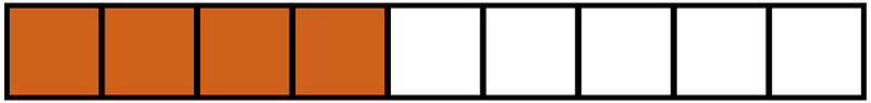 Orange-Brown Rectangle Fraction 4:9