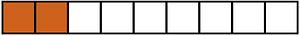 Orange-Brown Rectangle Fraction 2:9