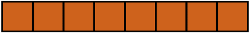 Orange-Brown Rectangle Fraction 8:8