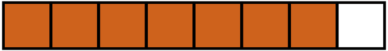 Orange-Brown Rectangle Fraction 7:8