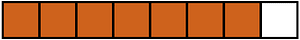 Orange-Brown Rectangle Fraction 7:8
