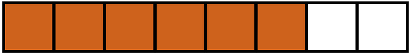 Orange-Brown Rectangle Fraction 6:8
