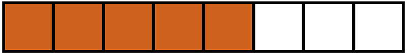 Orange-Brown Rectangle Fraction 5:8