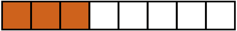 Orange-Brown Rectangle Fraction 3:8