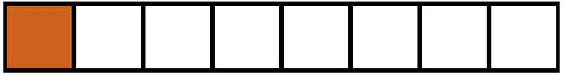 Orange-Brown Rectangle Fraction 1:8