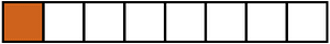 Orange-Brown Rectangle Fraction 1:8
