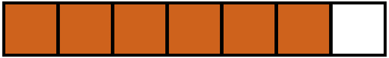 Orange-Brown Rectangle Fraction 6:7