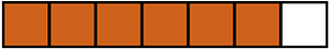 Orange-Brown Rectangle Fraction 6:7