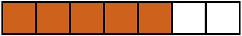 Orange-Brown Rectangle Fraction 5:7