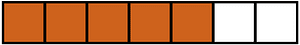 Orange-Brown Rectangle Fraction 5:7
