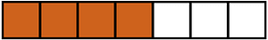 Orange-Brown Rectangle Fraction 4:7