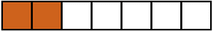 Orange-Brown Rectangle Fraction 2:7
