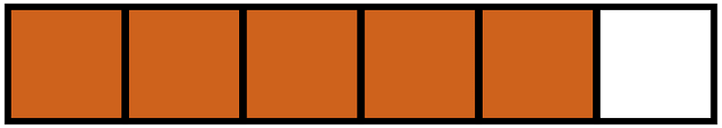 Orange-Brown Rectangle Fraction 5:6