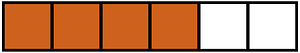 Orange-Brown Rectangle Fraction 4:6
