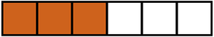 Orange-Brown Rectangle Fraction 3:6