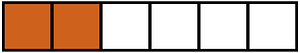 Orange-Brown Rectangle Fraction 2:6