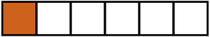 Orange-Brown Rectangle Fraction 1:6