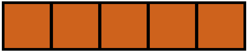 Orange-Brown Rectangle Fraction 5:5