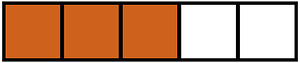 Orange-Brown Rectangle Fraction 3:5