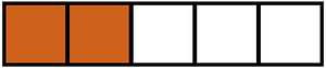 Orange-Brown Rectangle Fraction 2:5