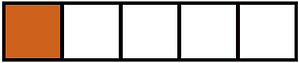 Orange-Brown Rectangle Fraction 1:5