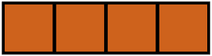 Orange-Brown Rectangle Fraction 4:4