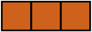 Orange-Brown Rectangle Fraction 3:3