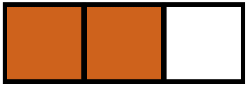 Orange-Brown Rectangle Fraction 2:3
